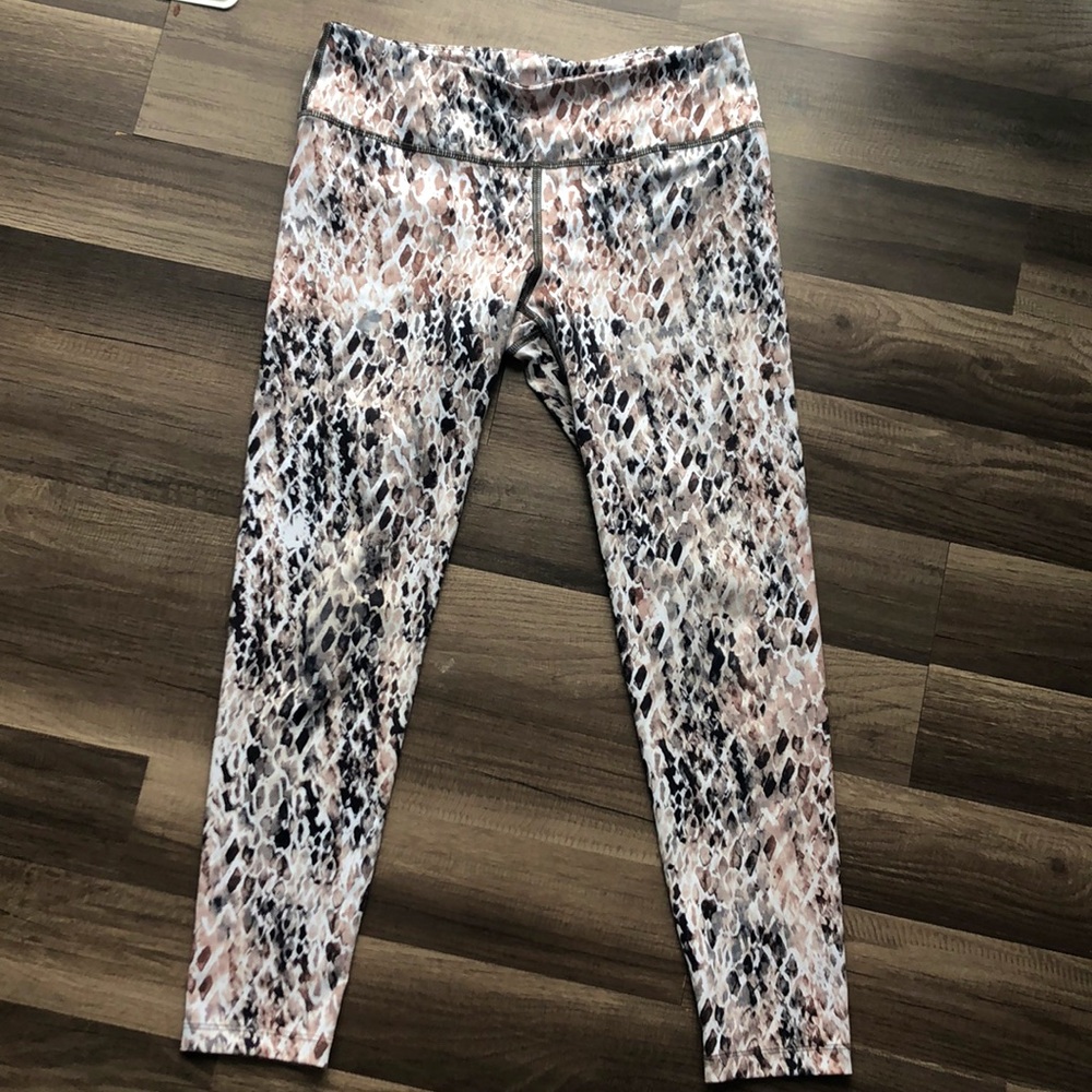 Prana small snake skin print yoga workout pants